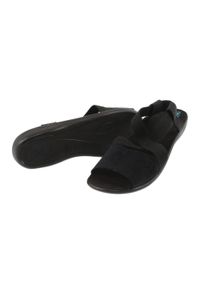 Wygodne czarne sandały damskie Adanex 17498. Kolor: czarny. Materiał: zamsz, syntetyk, tkanina, guma, materiał
