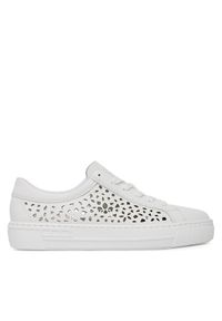 Rieker Sneakersy L8831-80 Biały. Kolor: biały. Materiał: skóra