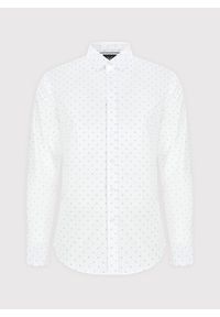 PAKO LORENTE – Biała koszula z długimi rękawami w mikrowzór P24SF-1X-023-B-S -Pako Lorente. Okazja: na co dzień. Kolor: biały. Materiał: jeans, elastan. Długość rękawa: długi rękaw. Długość: długie. Styl: casual #4