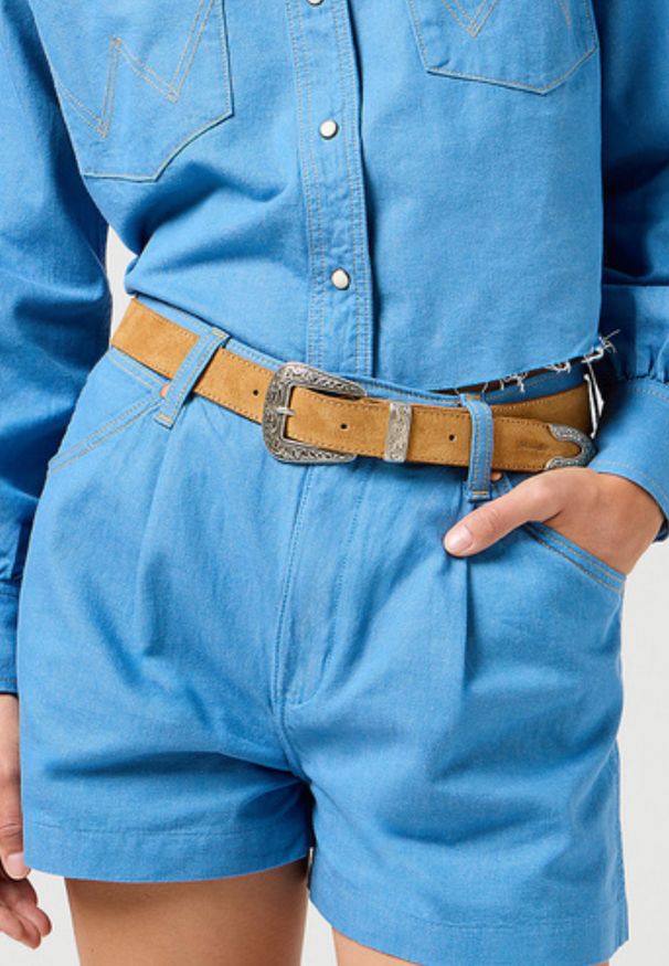 Wrangler - WRANGLER DAMSKI PASEK WRANGLER WESTERN BELT CAMEL 112365298