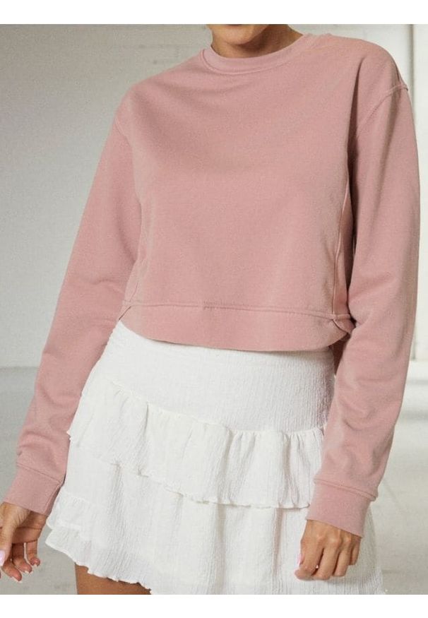 Sinsay - Bluza basic - różowy. Kolor: różowy