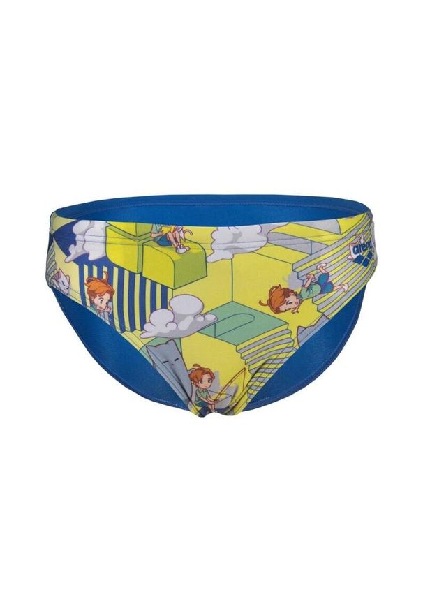 Kąpielówki slipy chłopięce na basen Arena Fantasize Briefs. Kolor: niebieski, wielokolorowy, żółty
