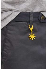 MANUEL RITZ - Manuel Ritz spodnie męskie kolor szary w fasonie chinos. Kolor: szary. Materiał: tkanina