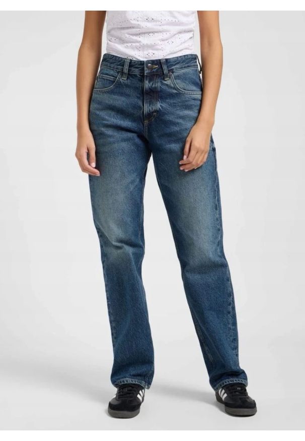 Lee - DAMSKIE SPODNIE LEE RIDER LOOSE DARK RETREAT 112363799