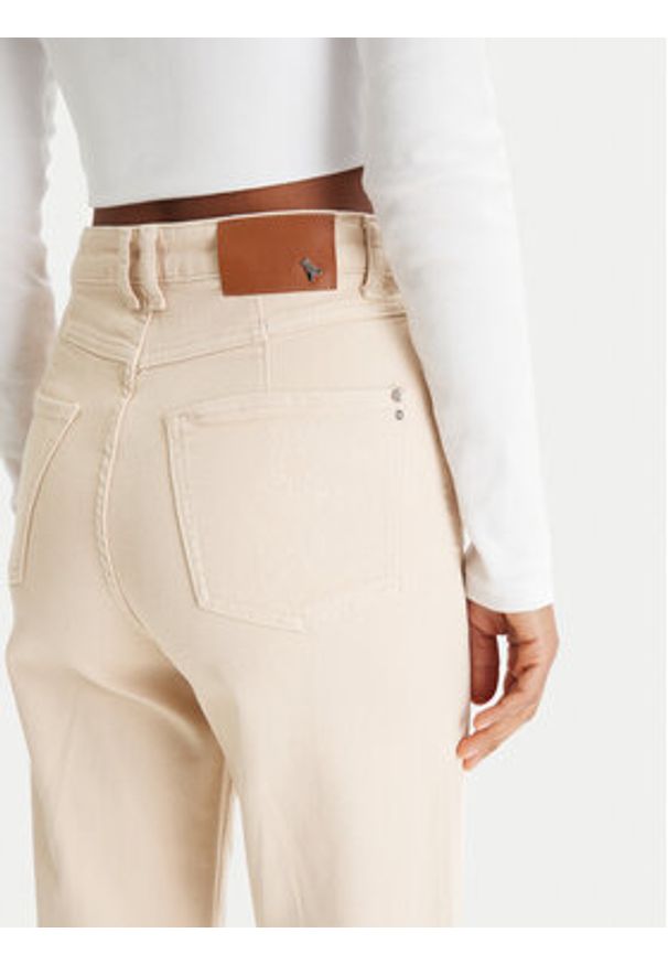Patrizia Pepe Jeansy 8P0487/D006-W409 Beżowy Regular Fit. Kolor: beżowy