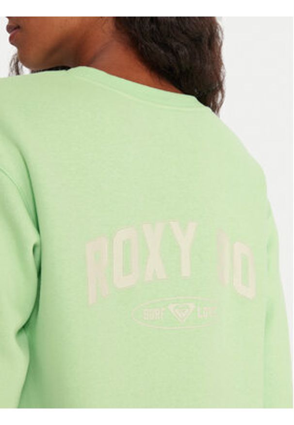 Roxy Bluza Surf Stoked ERJFT05018 Zielony Regular Fit. Kolor: zielony. Materiał: syntetyk, bawełna