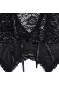 Intica - Gorset koronkowy z regulowanymi paskami na romantyczne wieczory Maliyah. Kolor: czerwony. Materiał: koronka. Wzór: paski, koronka #6