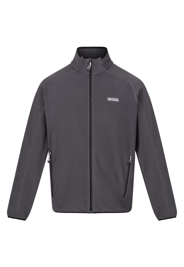 Regatta - Męski Polar Z Suwakiem Hadfield. Kolor: szary. Materiał: polar. Sport: turystyka piesza