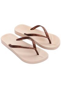 Japonki plażowe damskie Ipanema Anat Tan. Okazja: na plażę. Kolor: brązowy, wielokolorowy, beżowy. Styl: sportowy
