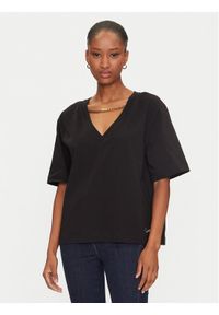 Marciano Guess T-Shirt 5GGI03 6298A Czarny Regular Fit. Kolor: czarny. Materiał: bawełna