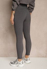 Renee - Ciemnoszare Spodnie Skinny High Waist Kolanira. Stan: podwyższony. Kolor: szary. Materiał: tkanina #4