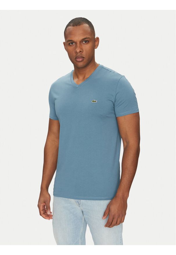 Lacoste T-Shirt TH6710 Zielony Regular Fit. Kolor: zielony. Materiał: bawełna