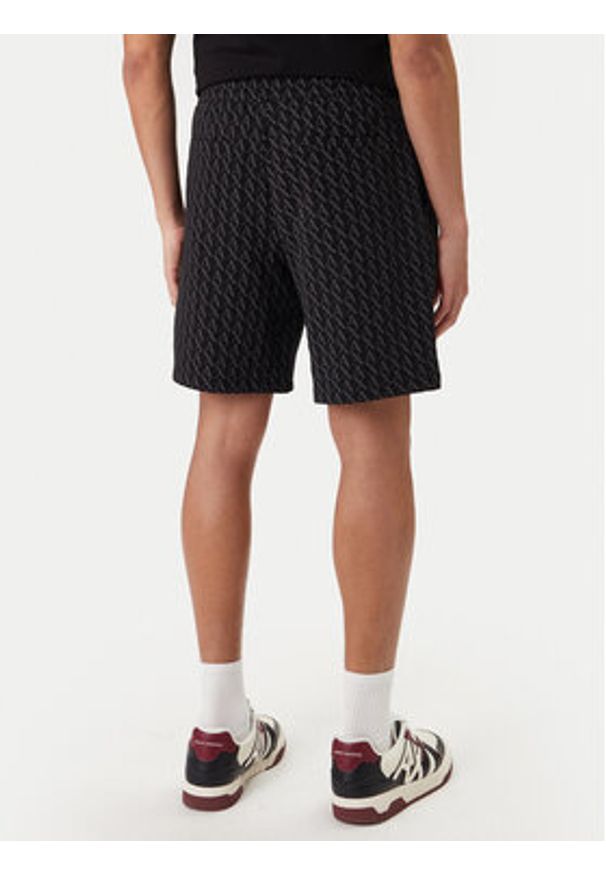 Armani Exchange Szorty sportowe XM001227 AF11847 FC026 Czarny Regular Fit. Kolor: czarny. Materiał: bawełna. Styl: sportowy