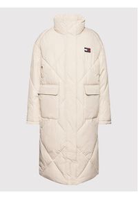 Tommy Jeans Kurtka zimowa Longline Fashion DW0DW11107 Beżowy Regular Fit. Kolor: beżowy. Materiał: syntetyk. Sezon: zima