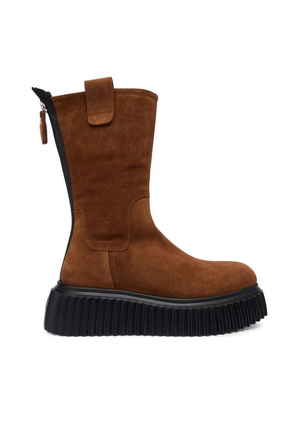 Botki AGL. Kolor: brązowy