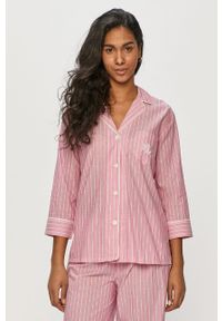 Lauren Ralph Lauren - Piżama. Kolor: różowy. Materiał: tkanina, bawełna, wiskoza #5