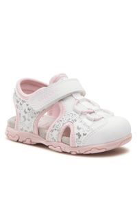 Sandały Geox B Sandal Flaffee Gir B3557C05014C0406 S White/Pink. Kolor: biały