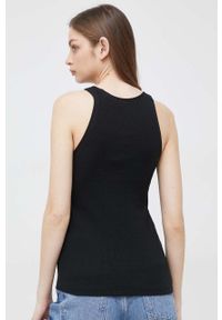 Polo Ralph Lauren top bawełniany kolor czarny. Typ kołnierza: polo. Kolor: czarny. Materiał: bawełna #4