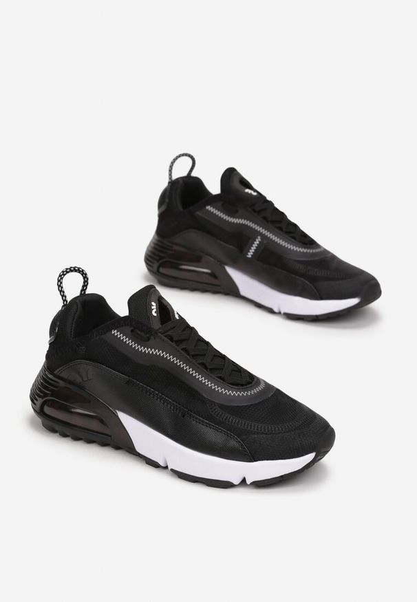 Born2be - Czarne Sneakersy Corisesis. Zapięcie: bez zapięcia. Kolor: czarny. Materiał: materiał. Szerokość cholewki: normalna. Wzór: aplikacja