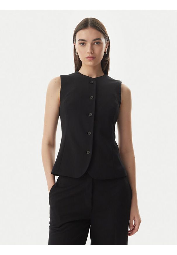 Calvin Klein Kamizelka LV044G414G Czarny Regular Fit. Kolor: czarny. Materiał: syntetyk