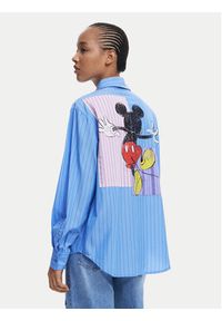 Desigual Koszula Mickey 25WWCW19 Niebieski Oversize. Kolor: niebieski. Materiał: lyocell #3