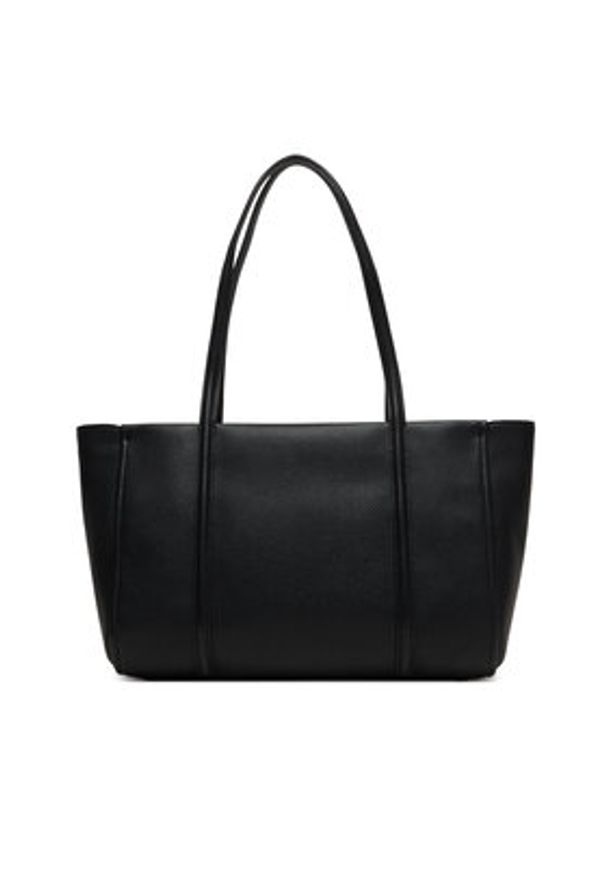 Calvin Klein Torebka Emblem Hw Pebble Tote LV04F3424G Czarny. Kolor: czarny. Materiał: skórzane
