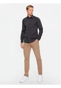 Sisley Koszula 5CNX5QL19 Szary Slim Fit. Kolor: szary. Materiał: bawełna #2