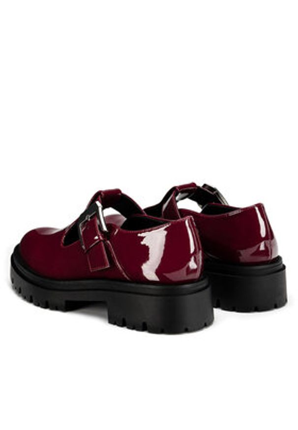 Jenny Fairy Półbuty WS5865-10 Bordowy. Kolor: czerwony. Materiał: skóra