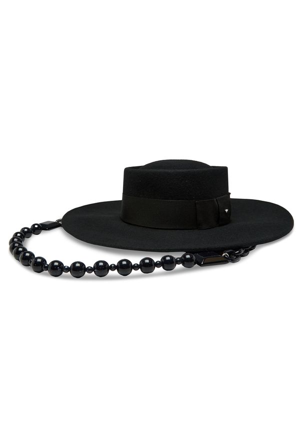 Kapelusz Weekend Max Mara Girone 2355760232 Black 002. Kolor: czarny. Materiał: materiał, wełna