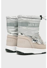 Moon Boot - Śniegowce dziecięce Soft. Nosek buta: okrągły. Kolor: srebrny. Materiał: syntetyk, materiał. Szerokość cholewki: normalna. Sezon: zima #3