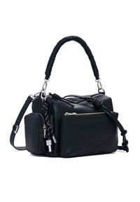 Desigual Torebka 25SAXPBJ Czarny. Kolor: czarny. Materiał: skórzane
