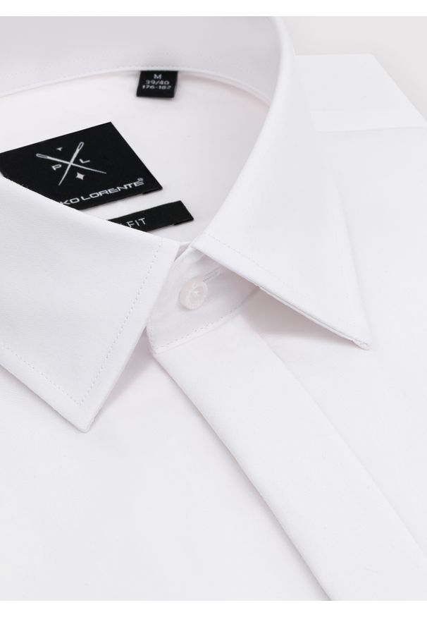 Pako Lorente - PAKO LORENTE - Biała koszula na spinki. Kolor: biały. Materiał: bawełna. Długość rękawa: długi rękaw. Długość: długie. Styl: elegancki