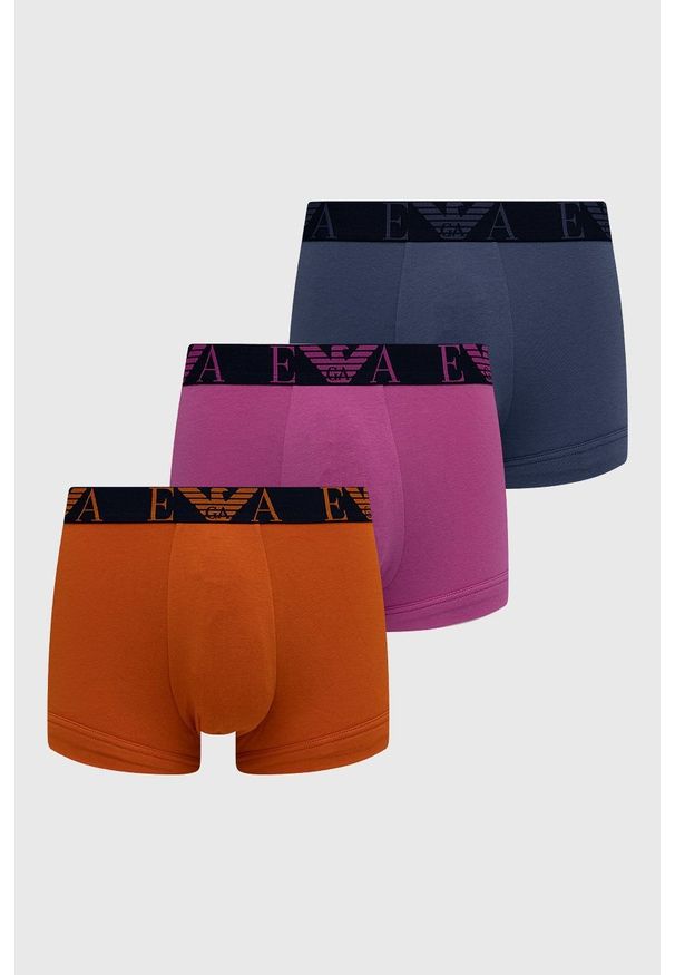 Emporio Armani Underwear Bokserki (3-pack) 111357.2R715 męskie kolor fioletowy. Kolor: fioletowy. Materiał: materiał