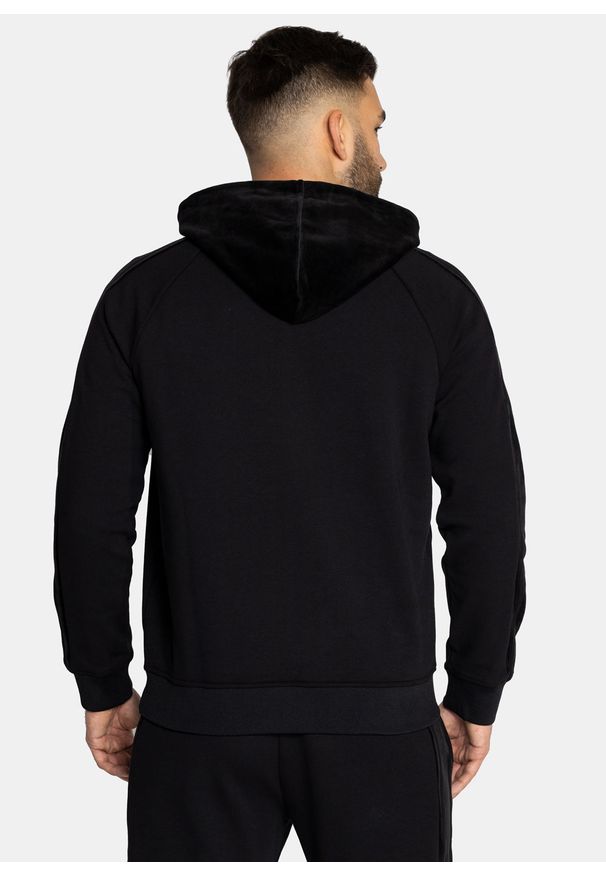 Bluza z kapturem męska czarna Armani Exchange 6KZMFS ZJ6LZ 1200. Typ kołnierza: kaptur. Kolor: czarny. Styl: sportowy