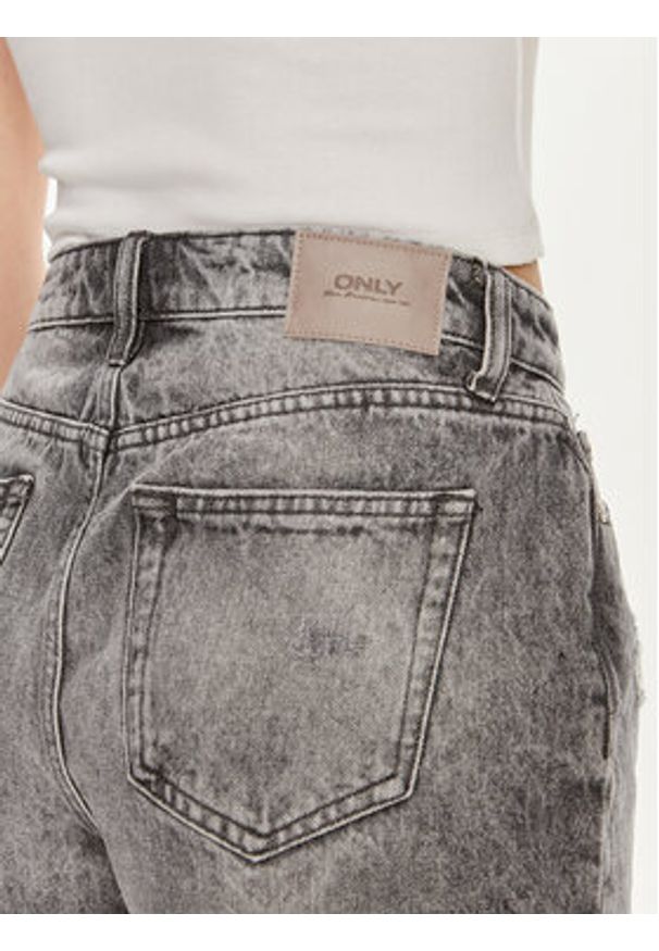 only - ONLY Szorty jeansowe Fine 15226961 Szary Regular Fit. Kolor: szary. Materiał: bawełna