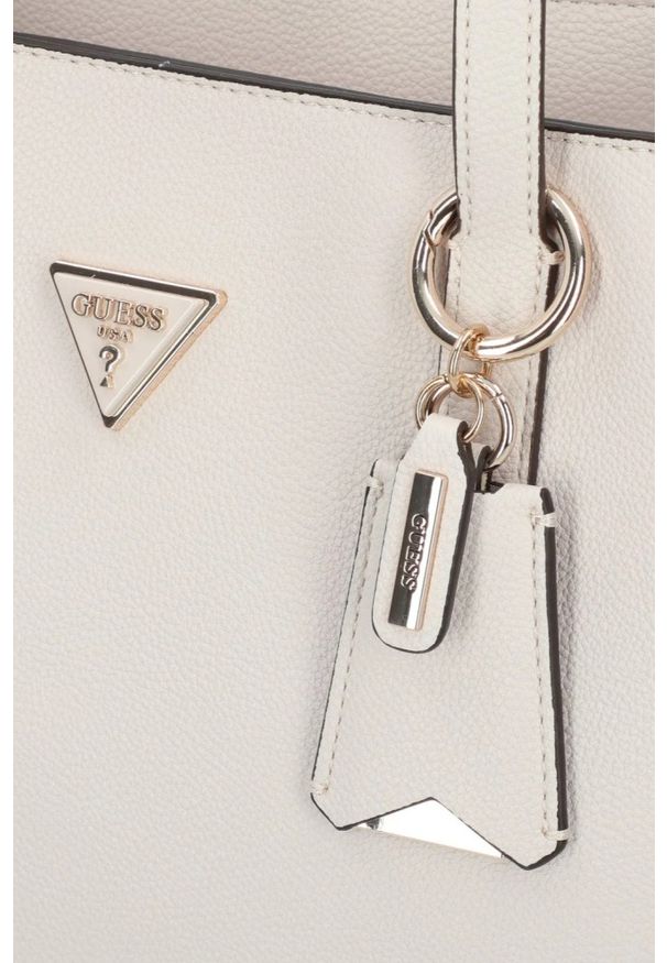 Guess - GUESS Biała damska torebka Girlfriend Tote. Kolor: biały. Styl: elegancki, casual