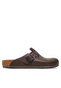 Birkenstock Klapki Boston Pro Le 1026187 Brązowy. Kolor: brązowy. Materiał: skóra