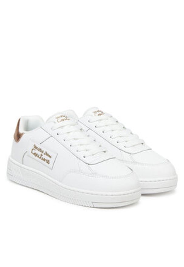 Versace Jeans Couture Sneakersy 78VA3SJ5 Biały. Kolor: biały. Materiał: skóra