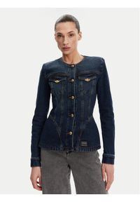 Versace Jeans Couture Kurtka jeansowa 78HAS457 Niebieski Slim Fit. Kolor: niebieski. Materiał: bawełna #1