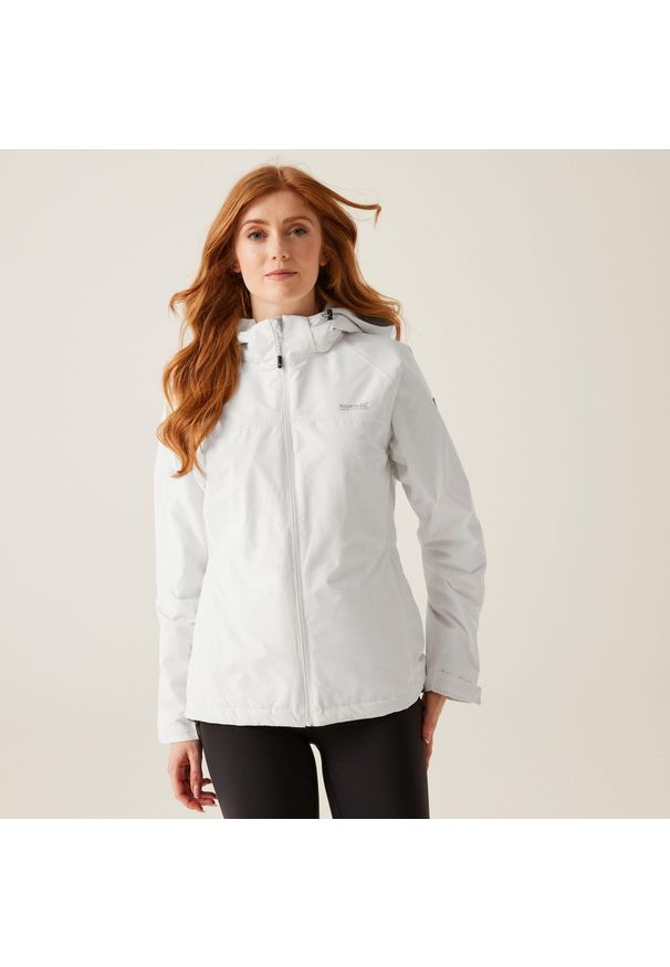 Regatta - Kurtka turystyczna damska Frelton wodoodporna ocieplana. Kolor: biały. Sport: turystyka piesza