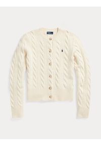 Polo Ralph Lauren Kardigan 211910443003 Écru Regular Fit. Typ kołnierza: polo. Materiał: wełna #6