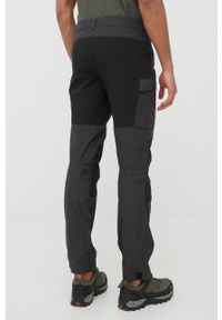 Helly Hansen spodnie outdoorowe Vandre męskie kolor czarny. Kolor: szary. Materiał: bawełna, materiał, softshell, poliester, włókno #3