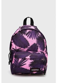 Eastpak plecak damski kolor fioletowy mały wzorzysty. Kolor: fioletowy. Materiał: materiał