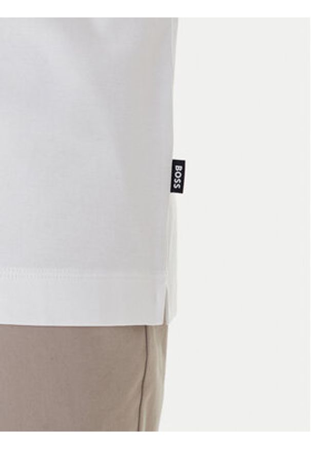 BOSS Polo Parris 50555829 Biały Regular Fit. Typ kołnierza: polo. Kolor: biały. Materiał: bawełna