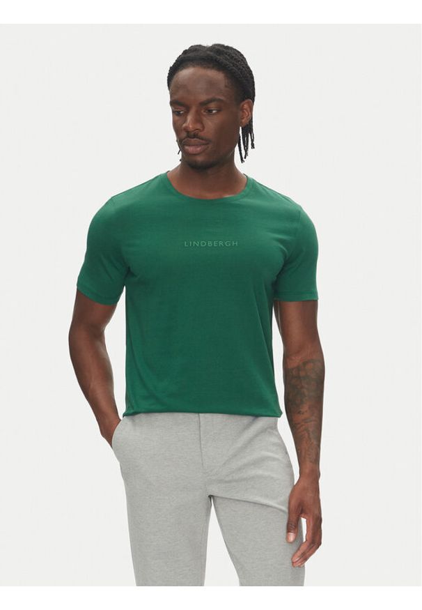 Lindbergh T-Shirt 30-400200B Zielony Relaxed Fit. Kolor: zielony. Materiał: bawełna