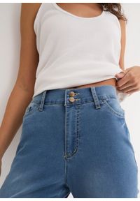 bonprix - Dżinsy o kroju slim fit, z dużą zawartością stretchu, high waist. Stan: podwyższony. Kolor: niebieski #3
