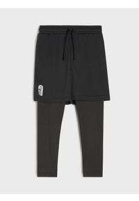 Sinsay - Legginsy sportowe z szortami Active - czarny. Kolor: czarny. Styl: sportowy #1