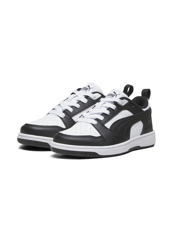 Puma - Dziecięce sneakersy Rebound V6 Lo PUMA White Black. Kolor: czarny, biały, wielokolorowy