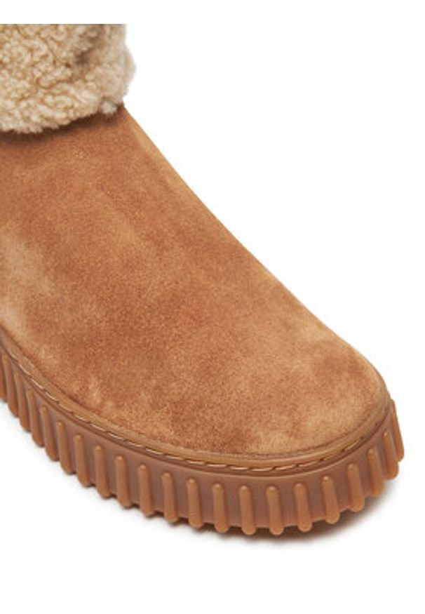 Clarks Botki Torhill Turn 26179563 Brązowy. Kolor: brązowy. Materiał: zamsz, skóra