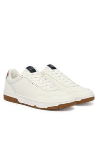 TOMMY HILFIGER - Tommy Hilfiger Sneakersy Th Basket Core Lite Lth FM0FM05713 Biały. Kolor: biały. Materiał: skóra #5
